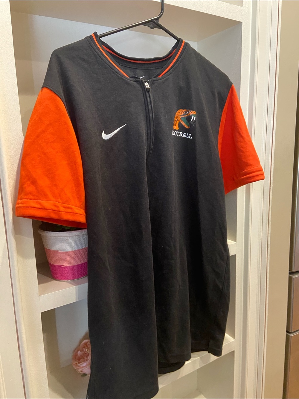 Nike Black & Orange FAMU Rattlers Football Florida A&M Pullover shirt